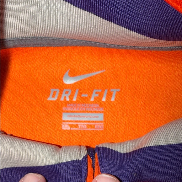 Nike Clemson Orange Quarter-Zip Pullover with Logo Size XXL - Picture 9 of 12